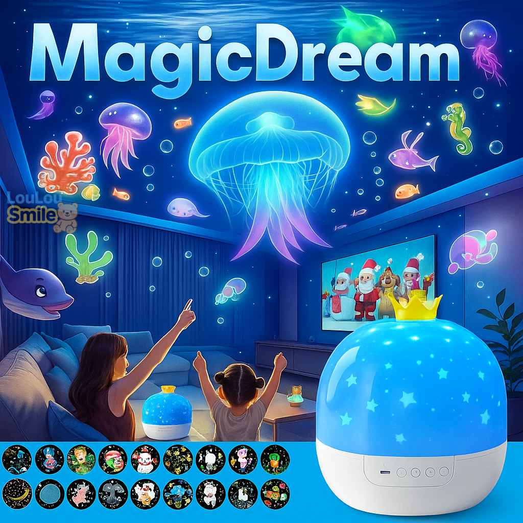 LouLou MagicDream™ – Veilleuse & Projecteur 2-en-1 pour enfants