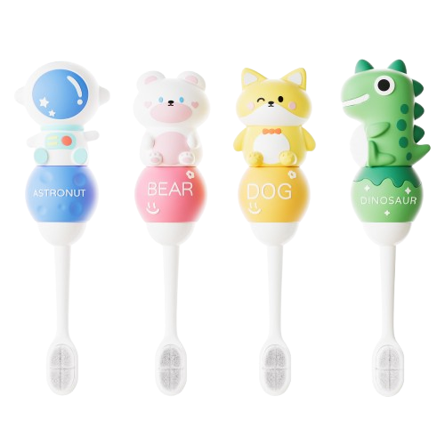 Brosse à dents en silicone souple pour enfants (Pack de 4)