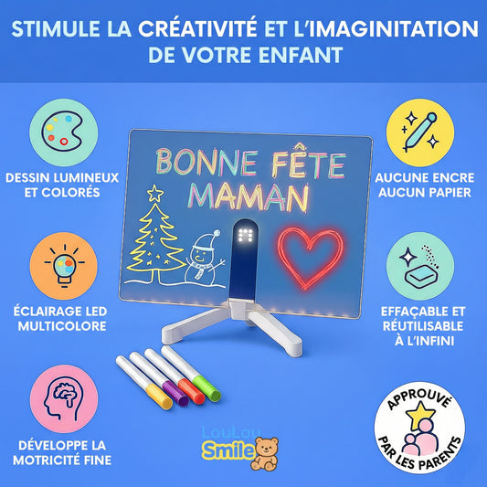 LouLouScreen™ - Planche à dessin lumineuse à LED pour enfants