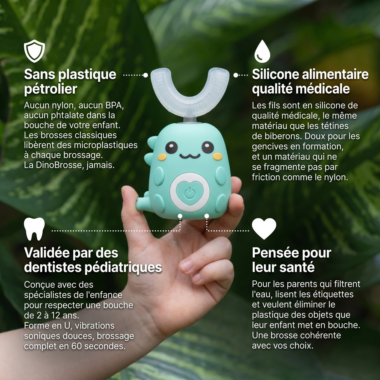 DinoBrosse™ – Brosse à dents 360° pour enfants