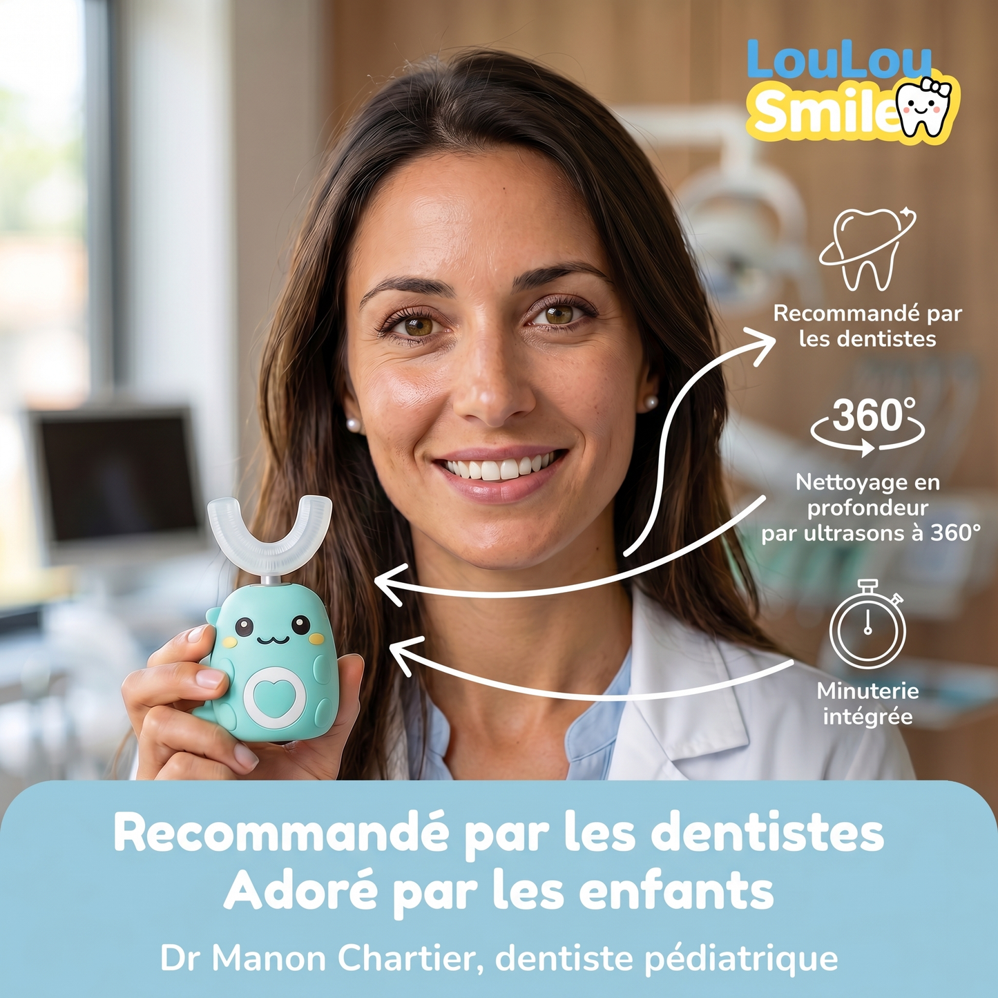 DinoBrosse™ – Brosse à dents 360° pour enfants