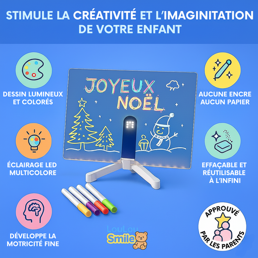 LouLouScreen™ - Planche à dessin lumineuse à LED pour enfants