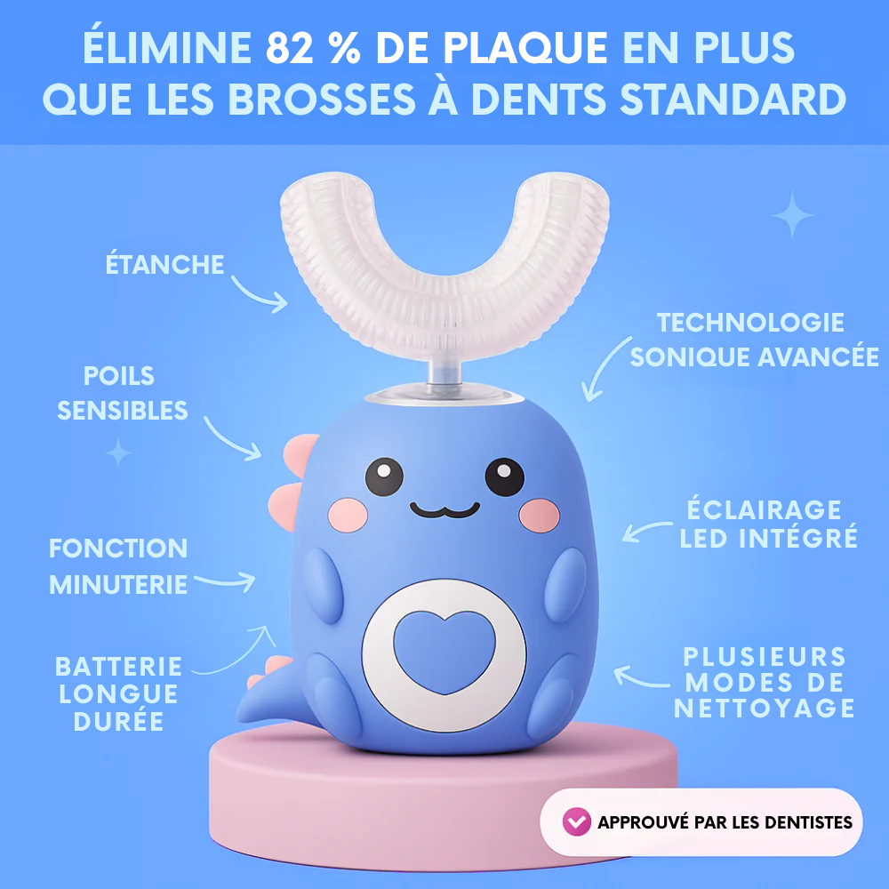 DinoBrosse™ – Brosse à dents 360° pour enfants